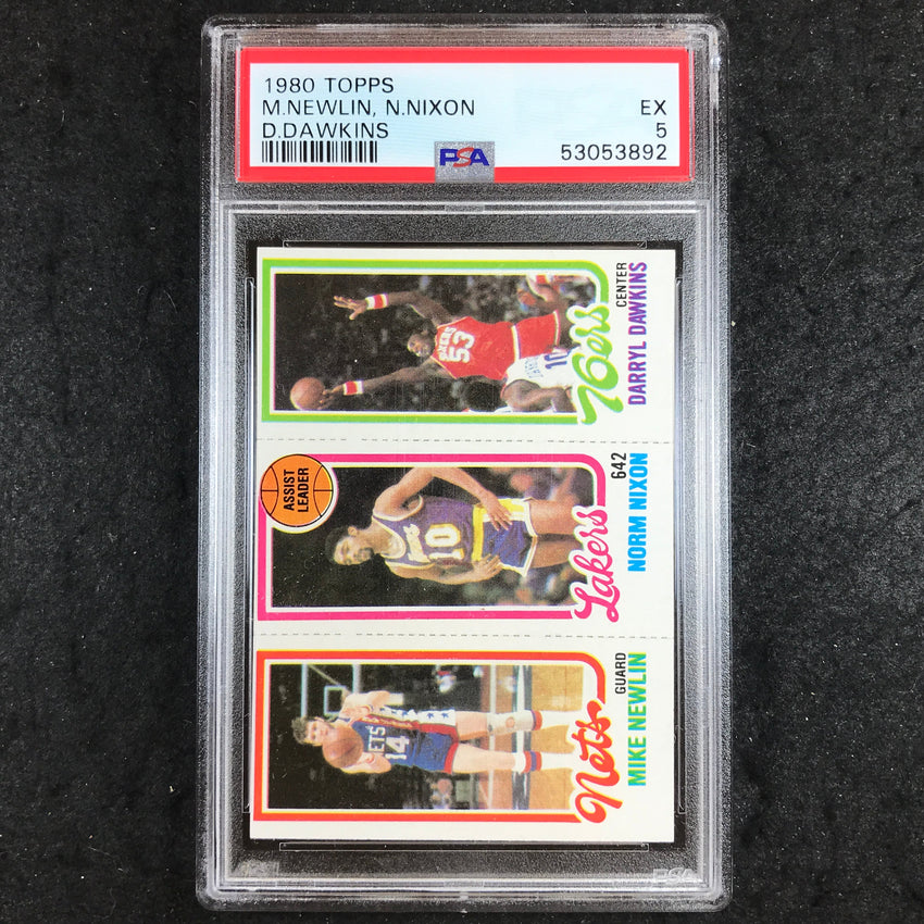 1980 Topps NEWLIN NIXON DAWKINS PSA 5 (892)