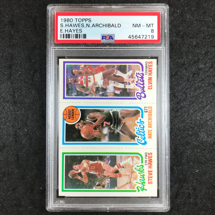 1980 Topps HAWES ARCHIBALD HAYES PSA 8 (219)
