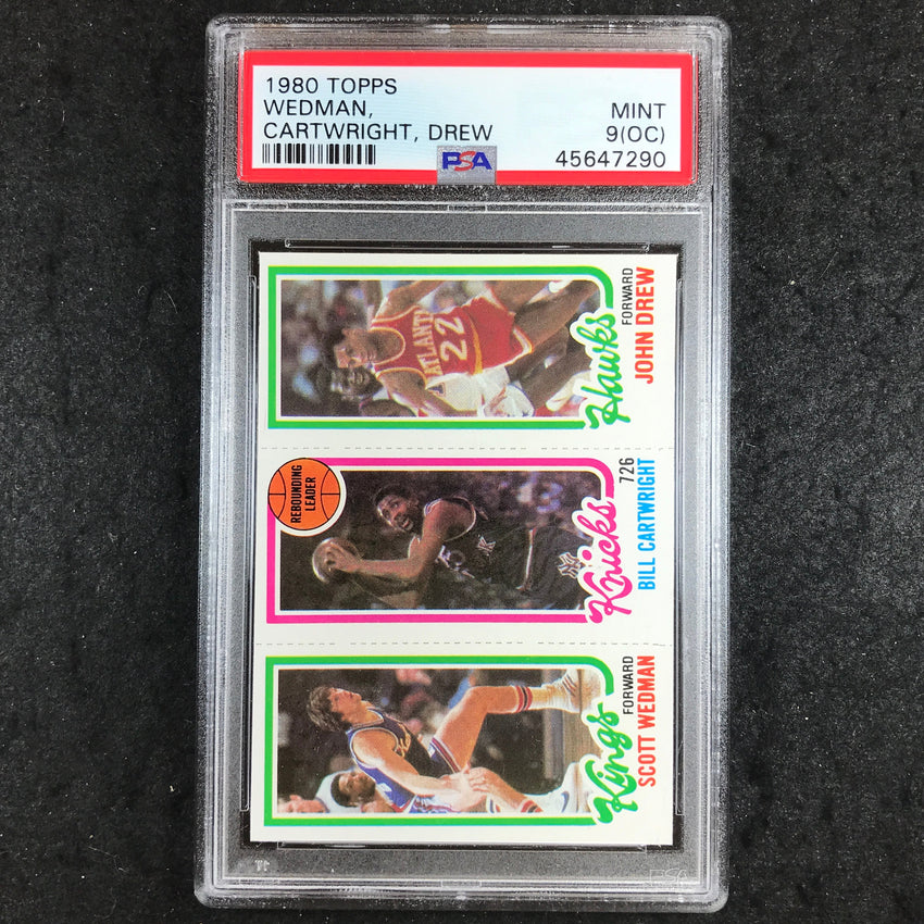 1980 Topps WEDMAN CARTWRIGHT DREW PSA 9 (OC) (290)