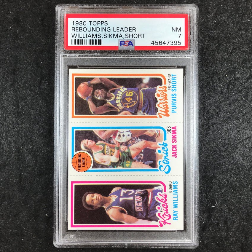 1980 Topps WILLIAMS SIKMA SHORT Rebounding Leader PSA 7 (395)