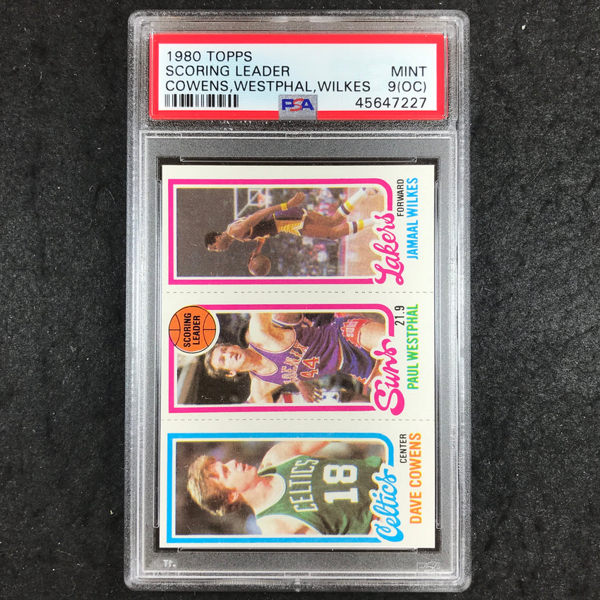 1980 Topps COWENS WESTPHAL WILKES Scoring Leader PSA 9 (OC) (227)