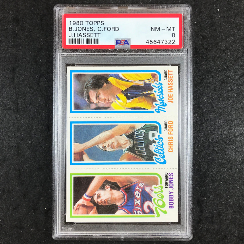 1980 Topps JONES FORD HASSETT PSA 8 (322)
