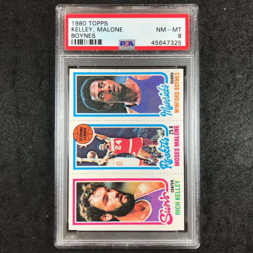 1980 Topps KELLEY MALONE BOYNES PSA 8 (325)