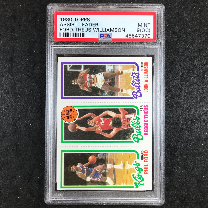 1980 Topps FORD THEUS WILLIAMSON Assist Leader PSA 9 (370)