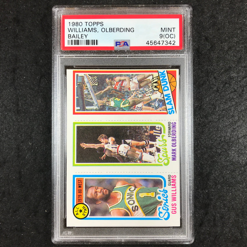 1980 Topps WILLIAMS OLBERDING BAILEY PSA 9 (OC) (342)