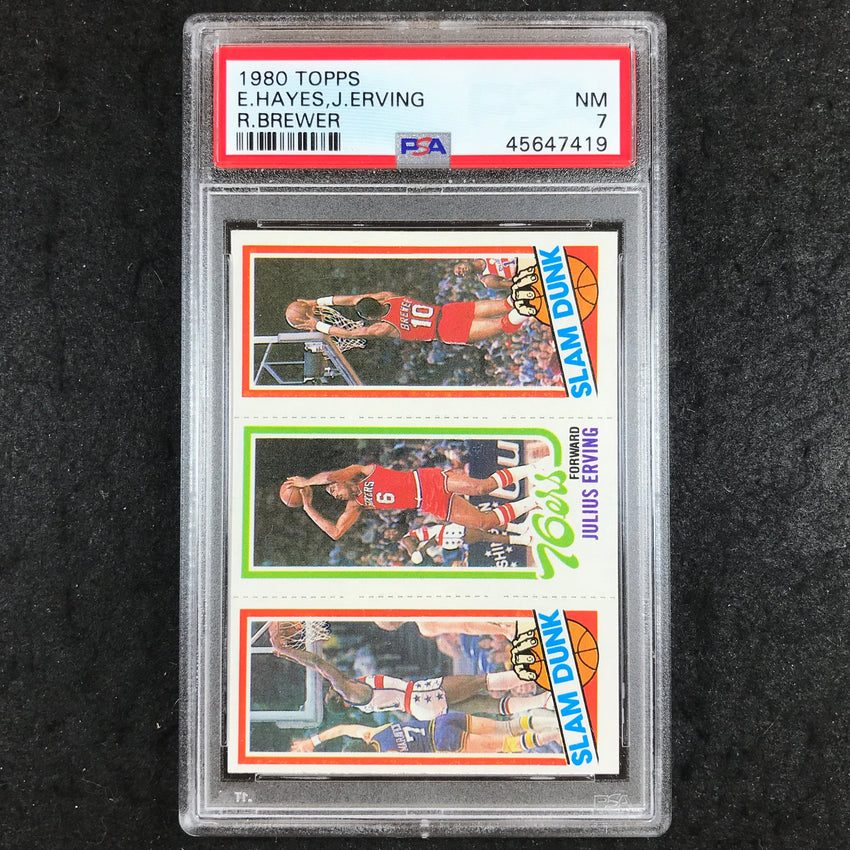 1980 Topps HAYES ERVING BREWER Base PSA 7 (419)