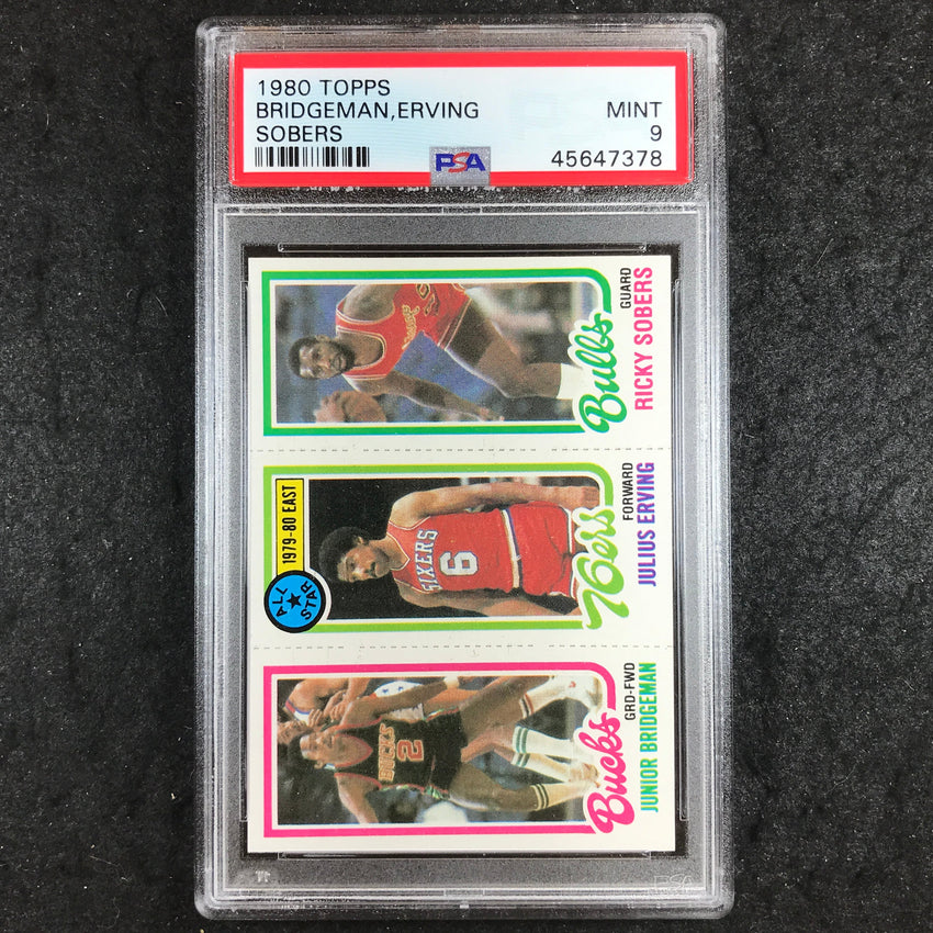 1980 Topps BRIDGEMAN ERVING SOBERS PSA 9 (378)