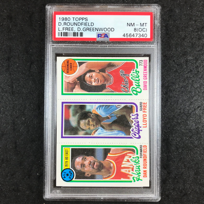 1980 Topps ROUNDFIELD FREE GREENWOOD PSA 8 (OC) (340)