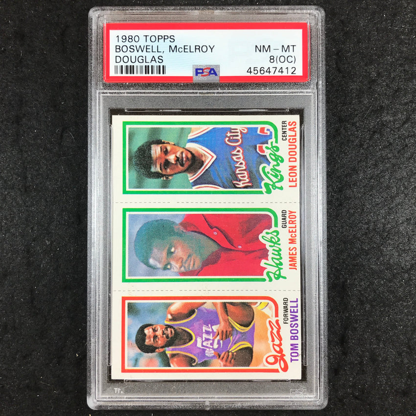 1980 Topps BOSWELL MCELROY DOUGLAS PSA 8 (OC) (412)