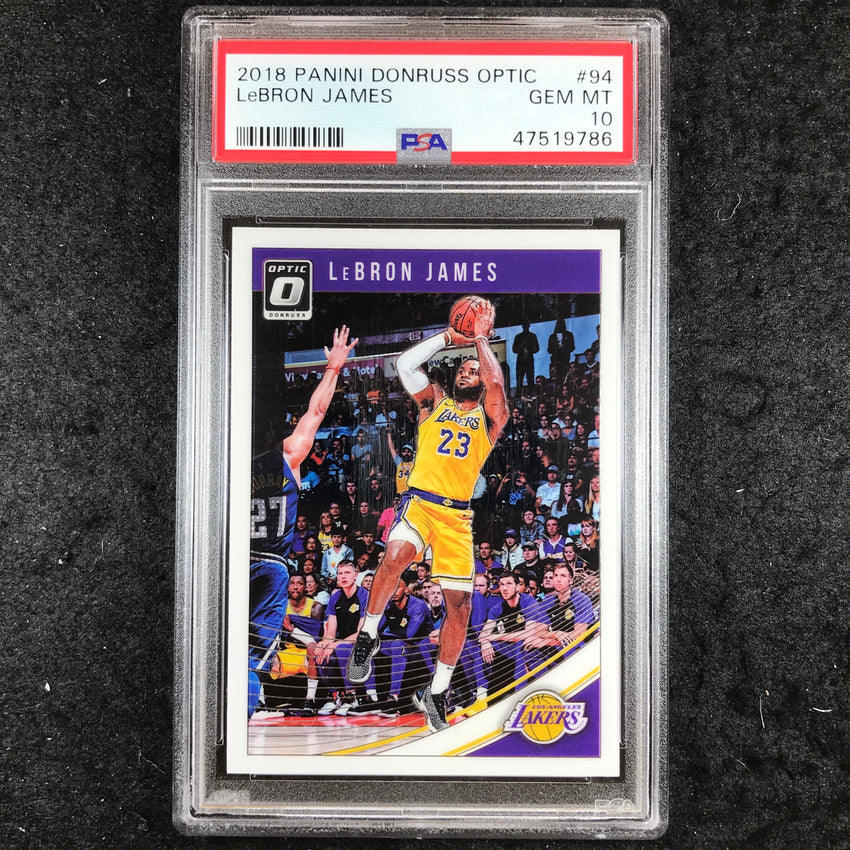 2018 Optic LEBRON JAMES Base #94 PSA 10 (786)