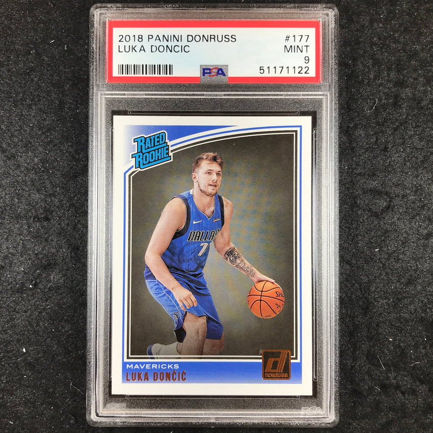 2018 Donruss LUKA DONCIC Rated Rookie Base #177 PSA 9 (122)