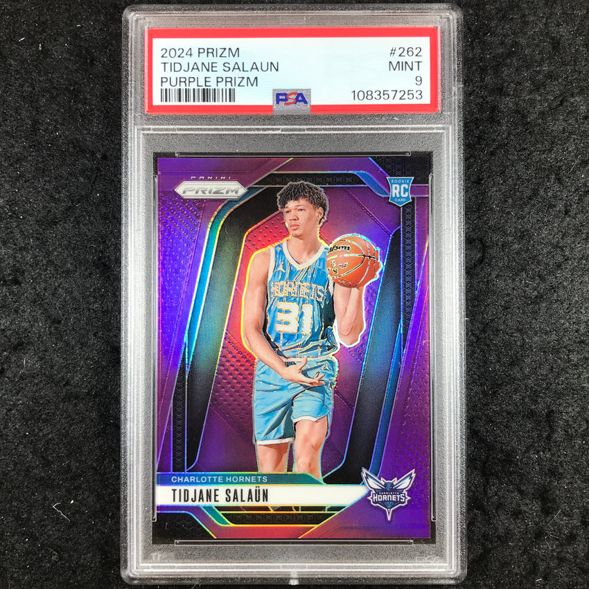 2024 Panini Prizm TIDJANE SALAUN Rookie Purple 68/99 #262 PSA 9 (253)