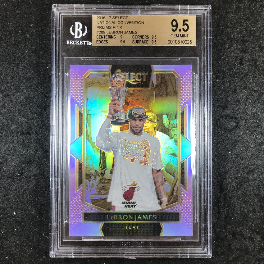 2016 Select National Convention LEBRON JAMES Pink 2/15 #289 BGS 9.5 (025)