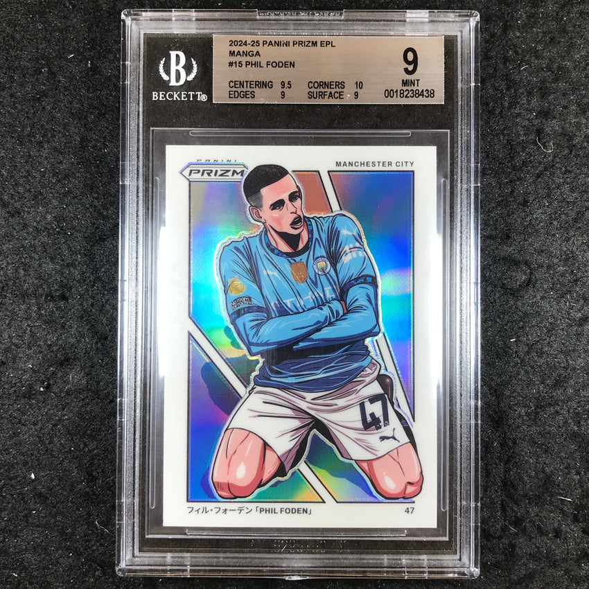 2024 Panini Prizm EPL PHIL FODEN Manga #15 BGS 9 (438)
