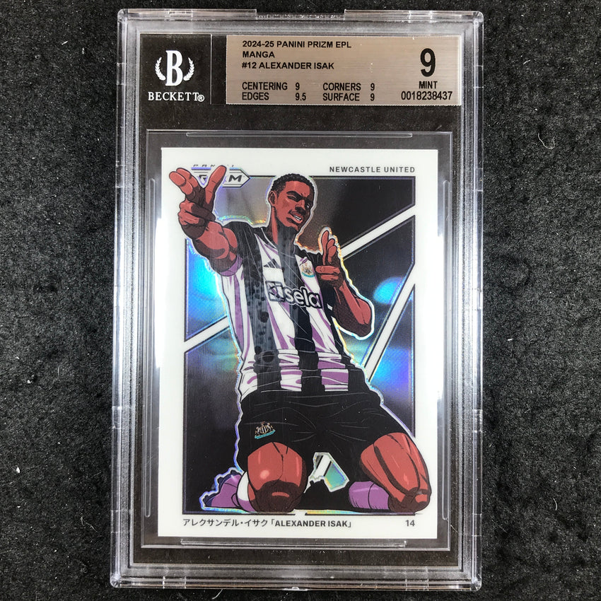 2024 Panini Prizm EPL ALEXANDER ISAK Manga #12 BGS 9 (437)
