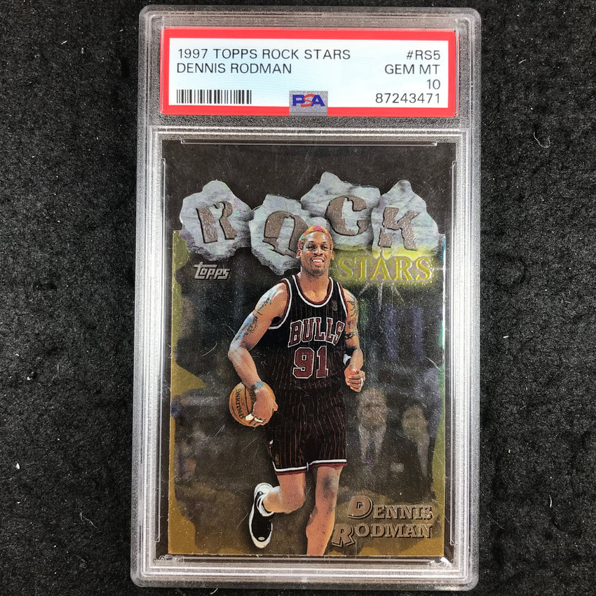 1997 Topps Rock Stars DENNIS RODMAN #RS5 PSA 10 (471)