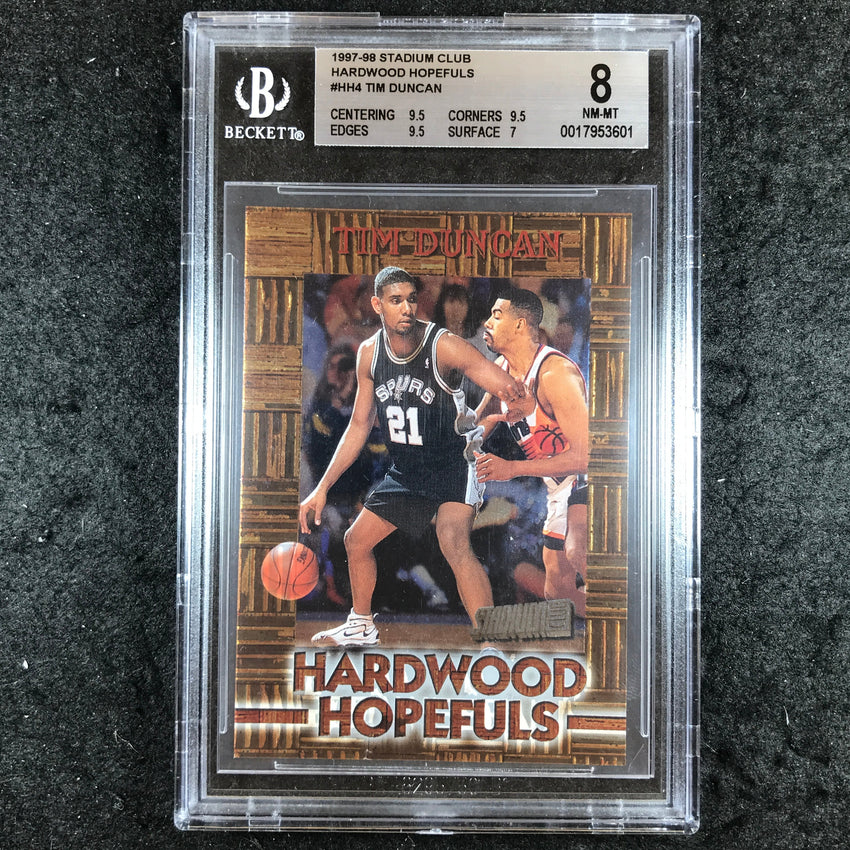 1997 Stadium Club TIM DUNCAN Hardwood Hopefuls #HH4 BGS 8 (601)