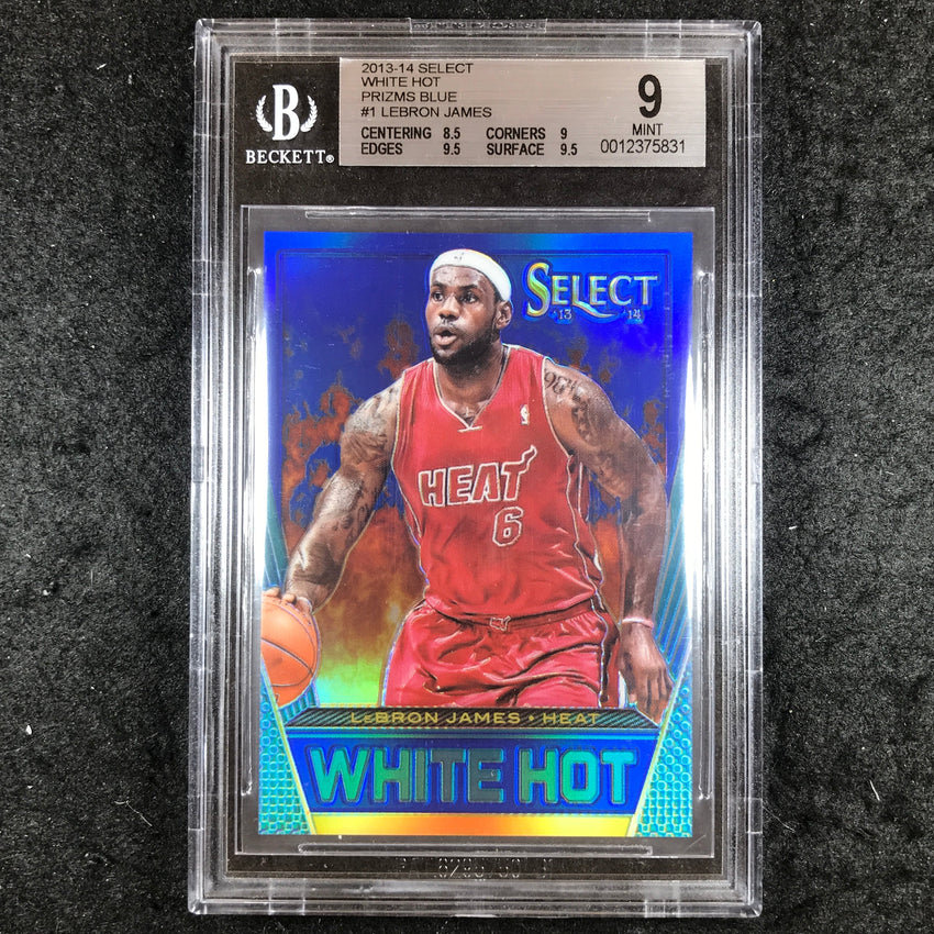 2013 Select LEBRON JAMES White Hot Blue 44/49 #1 BGS 9 (831)