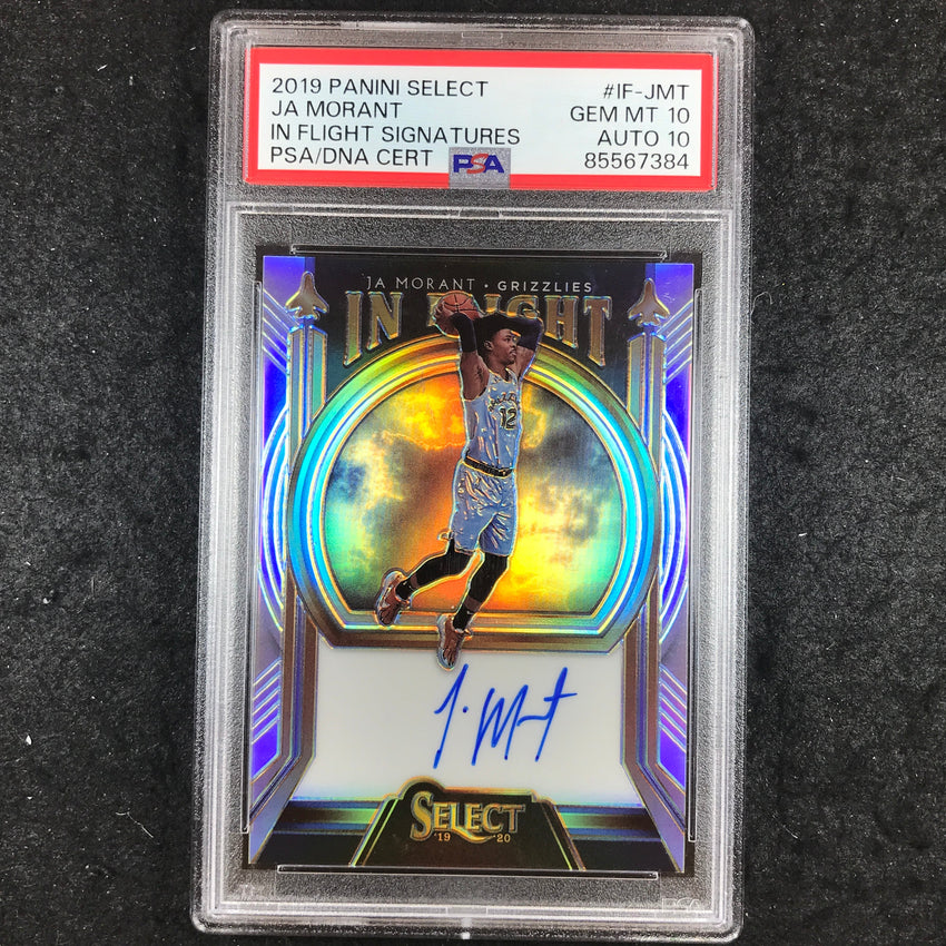 2019 Select JA MORANT In Flight Rookie Auto #IF-JMT PSA 10/Auto 10 (384)