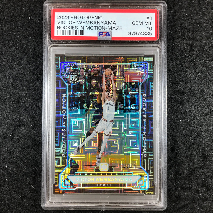 2023 Photogenic VICTOR WEMBANYAMA Rookies In Motion Maze 18/25 #1 PSA 10 (885)