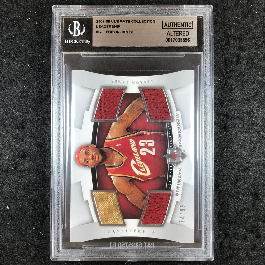 2007 Ultimate Collection LEBRON JAMES Leadership #LJ BGS Authentic Altered (596)