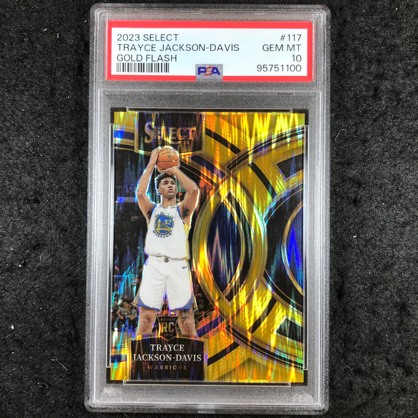 2023 Panini Select TRACE JACKSON-DAVIS Rookie Gold Flash 10/10 #117 PSA 10 (100)
