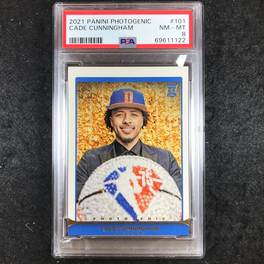 2021 Panini Photogenic CADE CUNNINGHAM Rookie #101 PSA 8 (122)