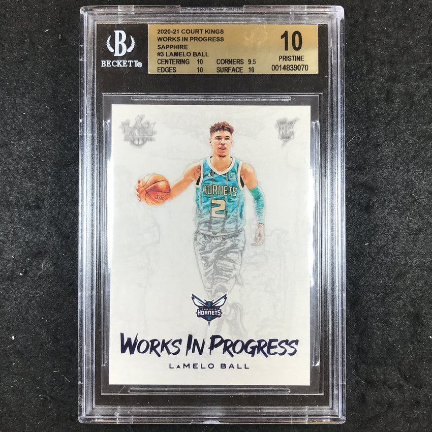 2020 Court Kings LAMELO BALL Rookie Works in Progress 14/25 BGS 10 (070)