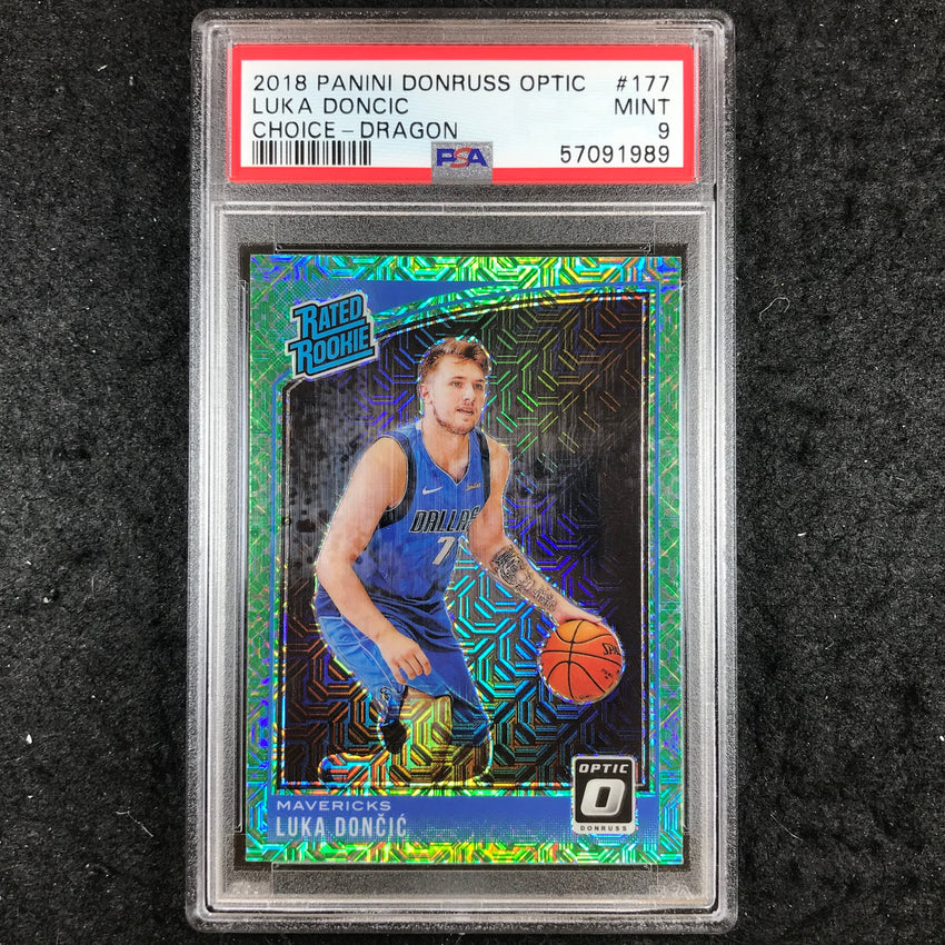 2018 Panini Donruss Optic LUKA DONCIC Rookie Choice Dragon #177 PSA 9 (989)