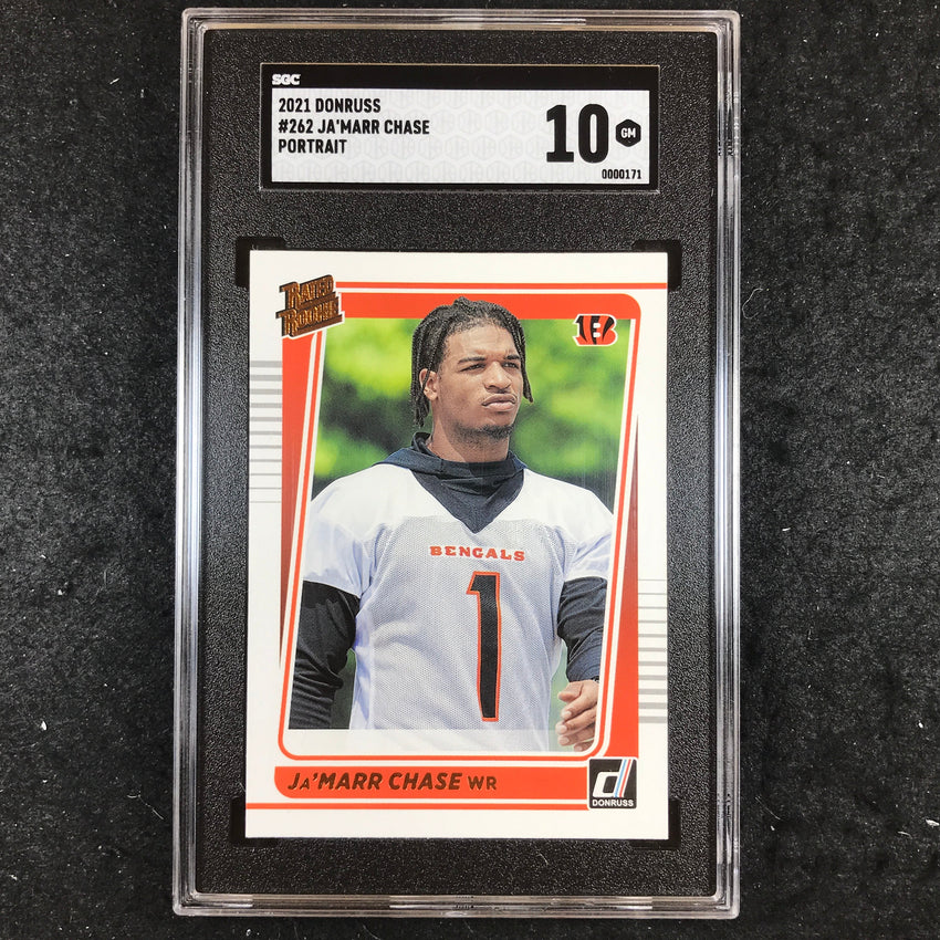 2021 Donruss JA'MARR CHASE Rated Rookie Portrait #262 SGC 10 (171)