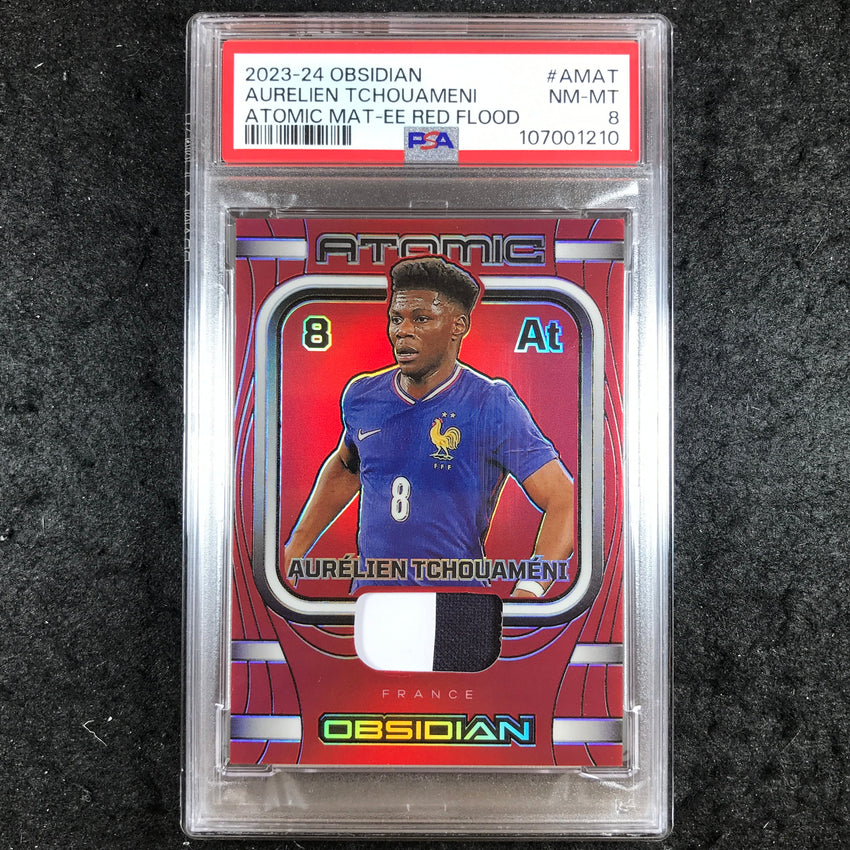 2023 Obsidian AURELIEN TCHOUAMENI Atomic Materials Red Flood 3/10 PSA 8 (210)
