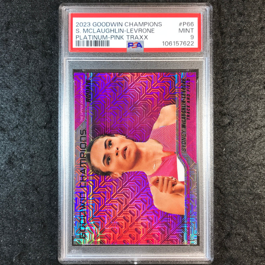 2023 Goodwin Champions SYDNEY MCLAUGHLIN-LEVRONE Pink Traxx 239/299 PSA 9 (622)