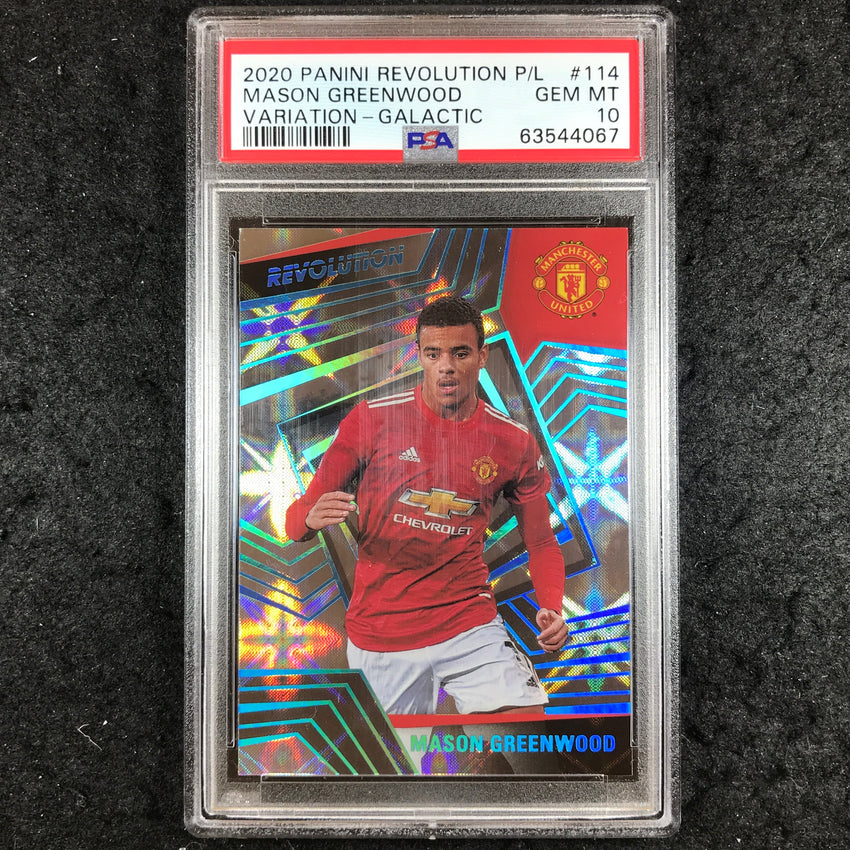 2020 Revolution EPL MASON GREENWOOD Variation Galactic #114 PSA 10 (067)