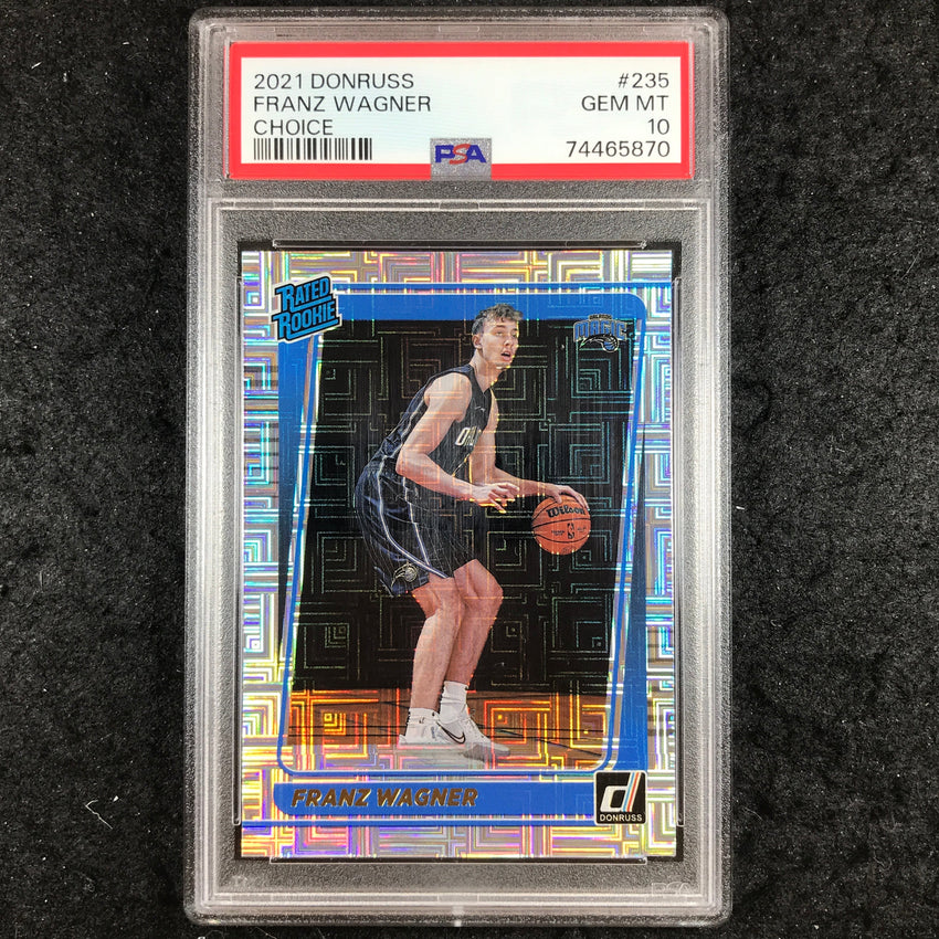 2021 Panini Donruss FRANZ WAGNER Rated Rookie Choice #235 PSA 10 870)