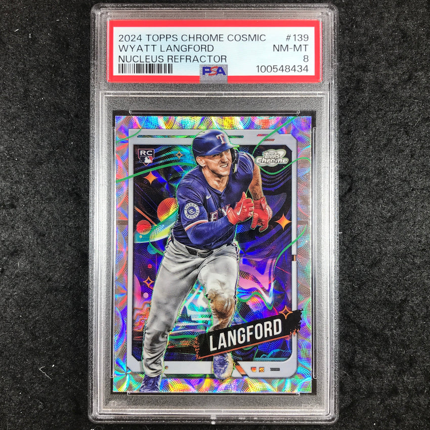 2024 Topps Chrome WYATT LANGFORD Rookie Nucleus Refractor #139 PSA 8 (434)