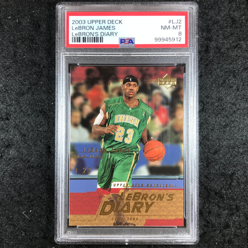 2003 Upper Deck LEBRON JAMES Lebron's Diary #LJ2 PSA 8 (912)