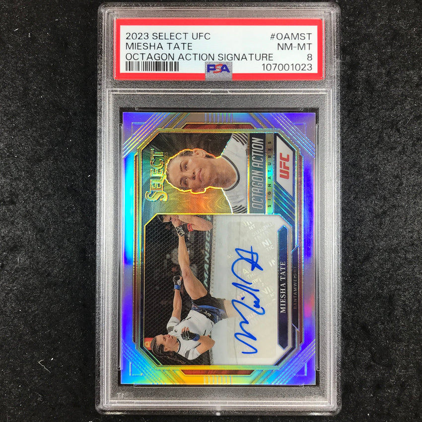 2023 Select UFC MIESHA TATE Octagon Action Signature Auto #OAMST PSA 8 (023)