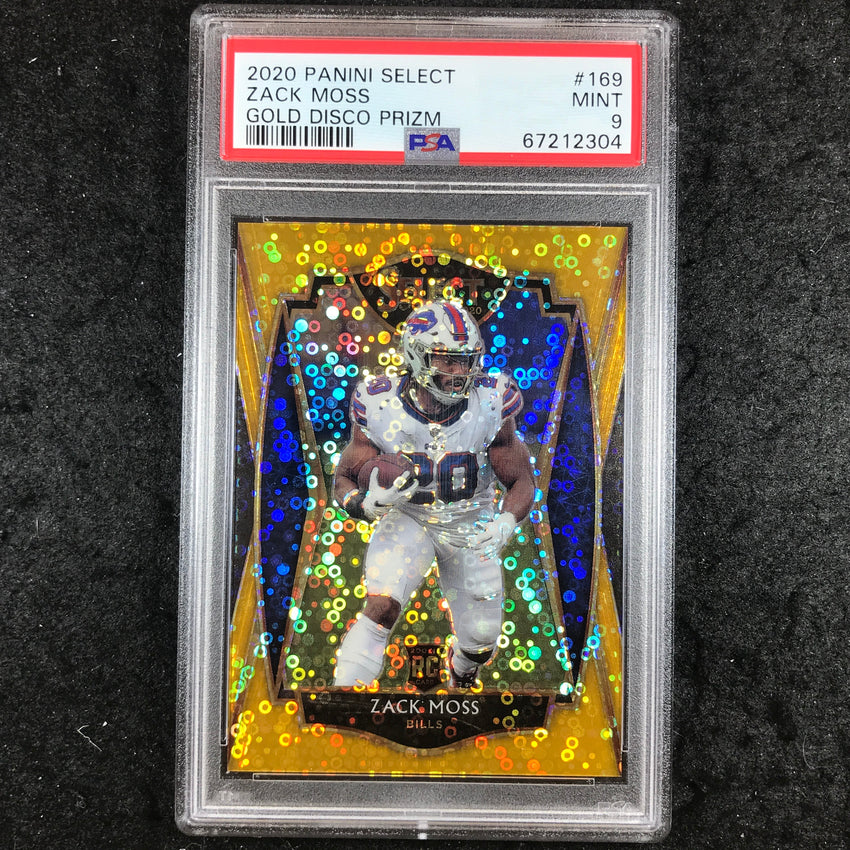 2020 Panini Select ZACK MOSS Rookie Gold Disco 9/10 #169 PSA 9 (304)