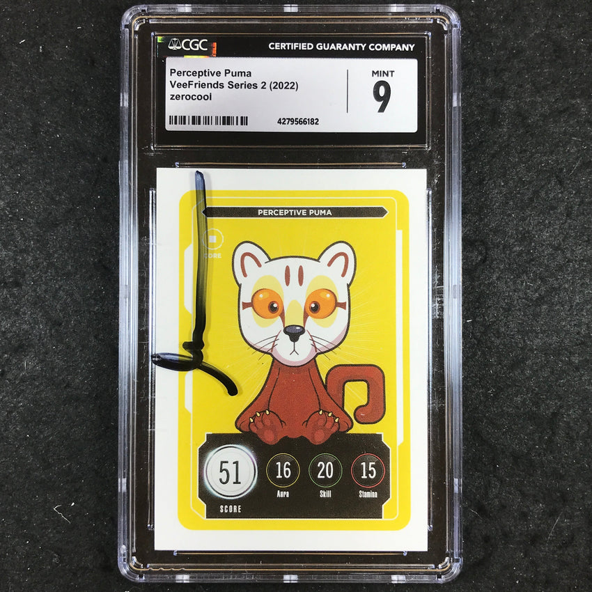 2022 VeeFriends Series 2 PERCEPTIVE PUMA On Slab Auto GARY VEE Auto CGC 9 (182)