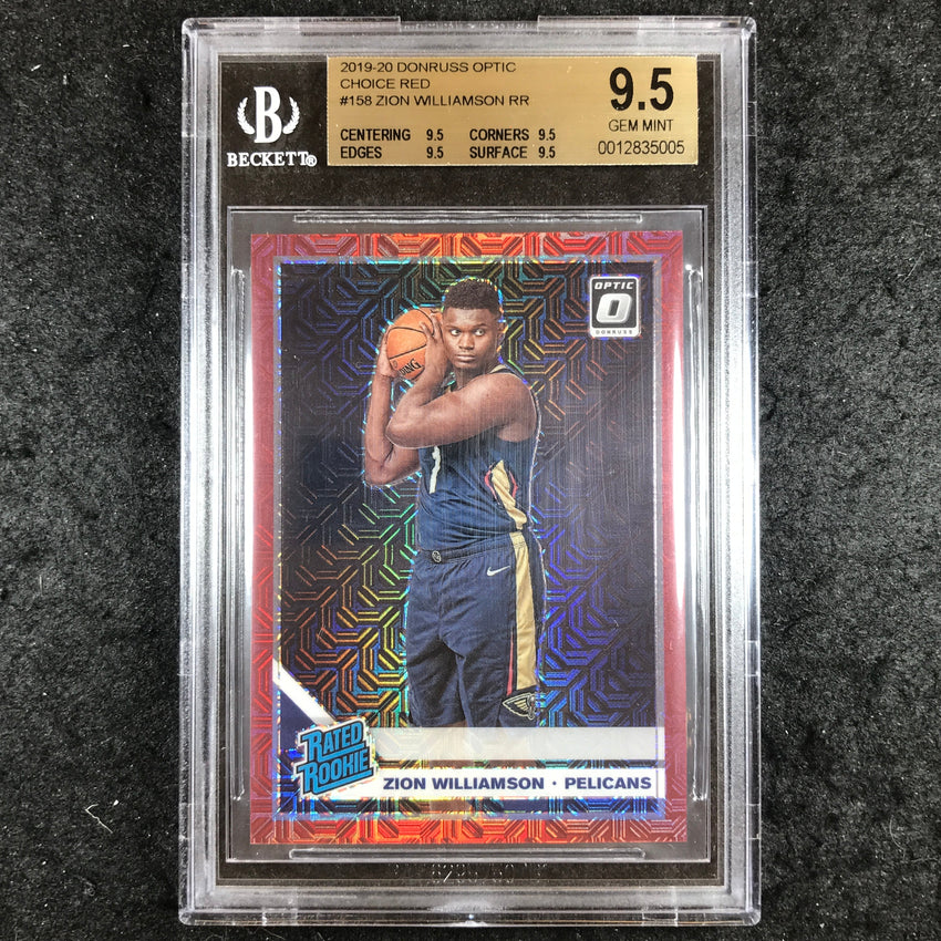 2019 Donruss Optic ZION WILLIAMSON Rated Rookie Choice Red 21/88 BGS 9.5 (005)
