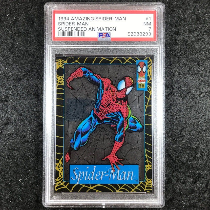 1994 Fleer Amazing Spider-Man SPIDER-MAN Suspended Animation #1 PSA 7 (293)