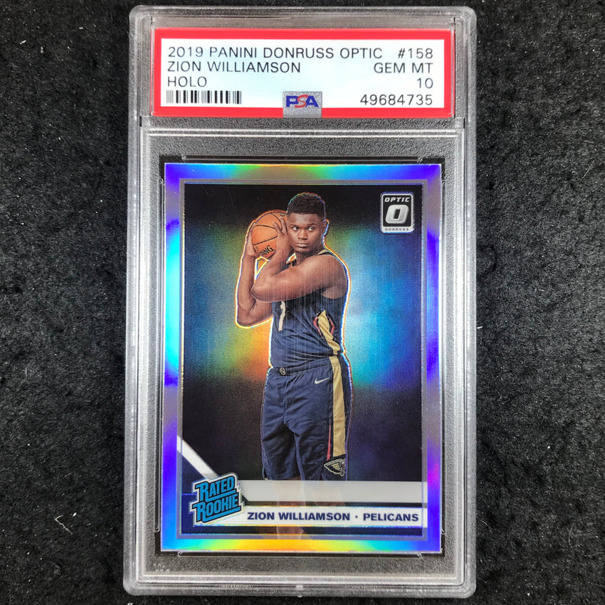 2019 Optic ZION WILLIAMSON Rated Rookie Holo #158 PSA 10 (735)