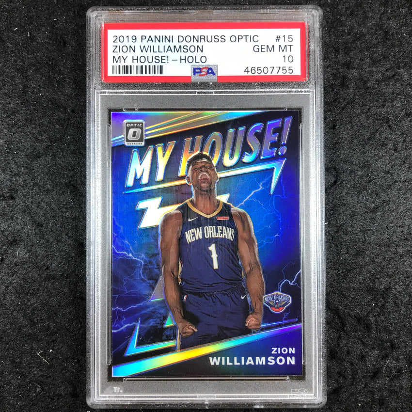 2019 Optic ZION WILLIAMSON Rookie My House! Holo #15 PSA 10 (755)