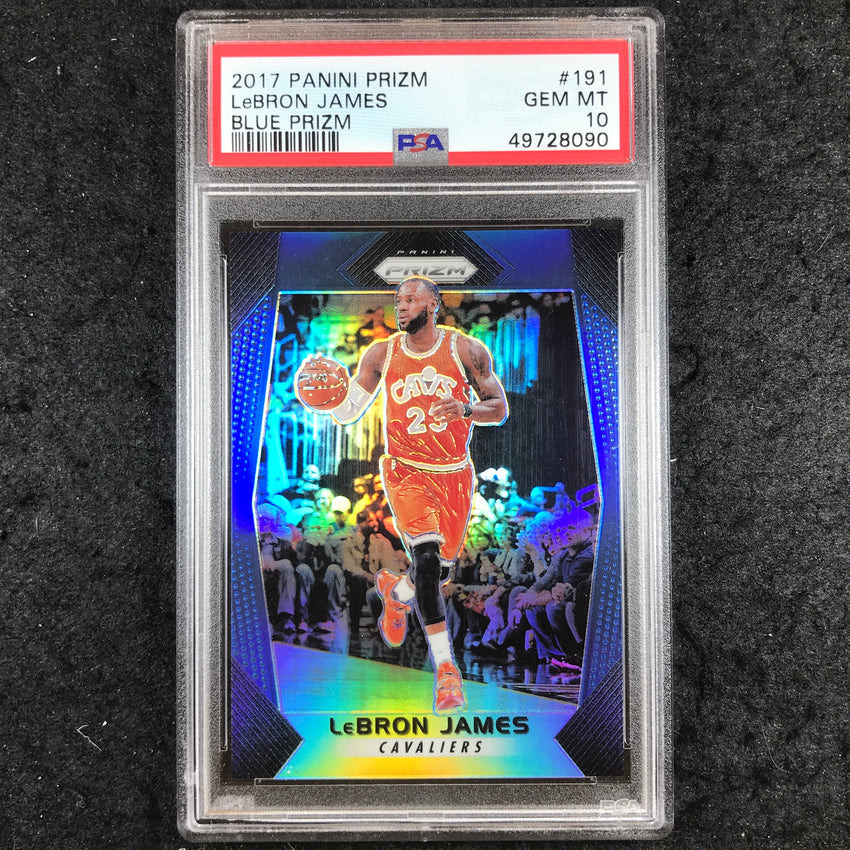 2017 Panini Prizm LEBRON JAMES Blue 103/199 #191 PSA 10 (090)