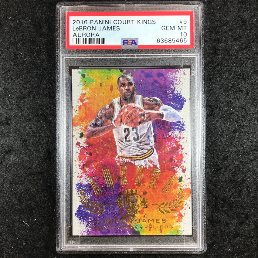 2016 Court Kings LEBRON JAMES Aurora #9 PSA 10 (465)
