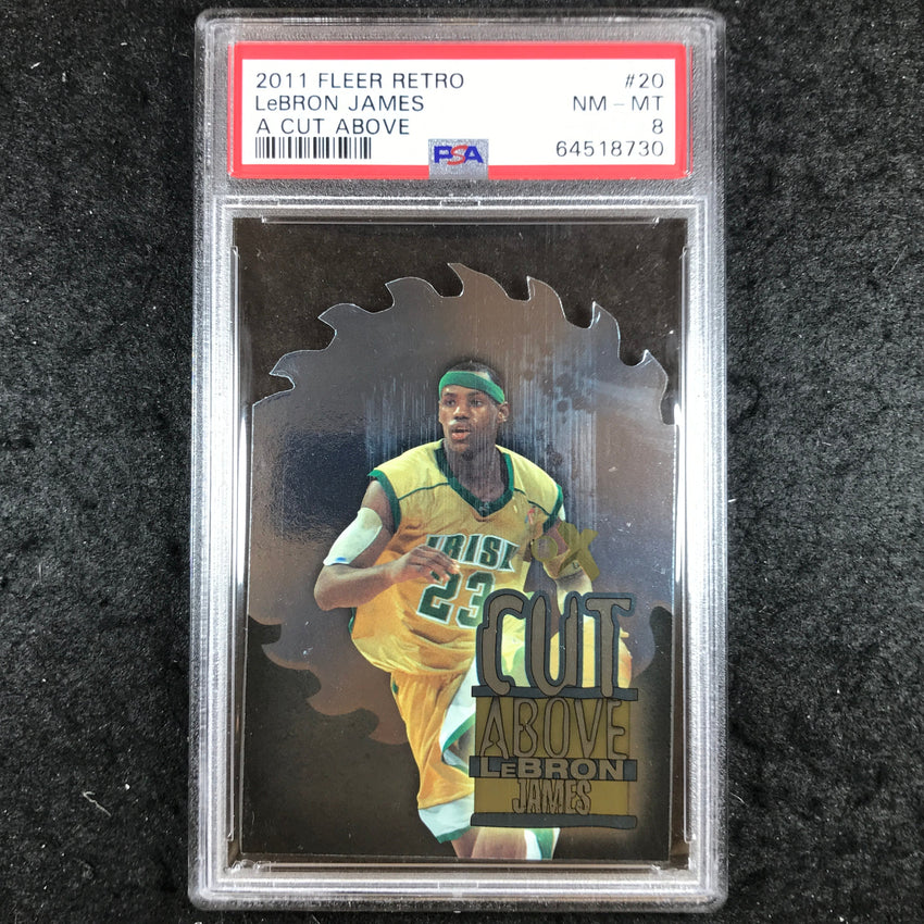 2011 Fleer Retro LEBRON JAMES A Cut Above #20 PSA 8 (730)