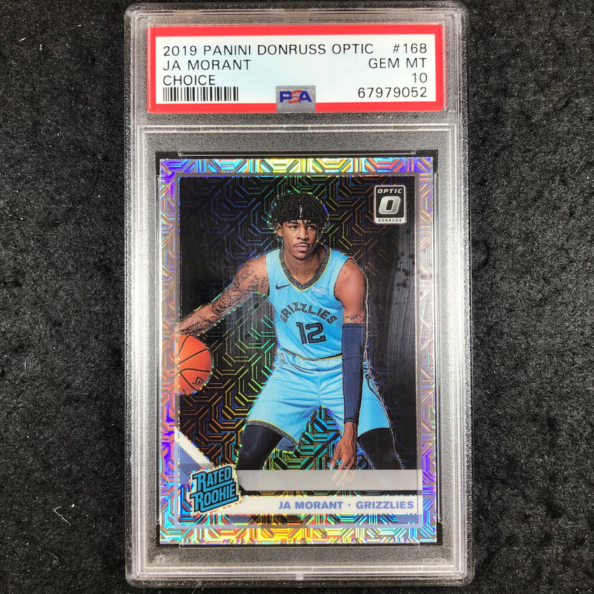 2019 Panini Donruss Optic JA MORANT Rated Rookie Choice #168 PSA 10 (052)