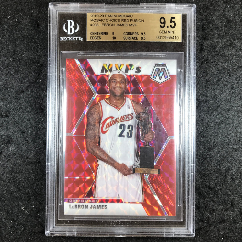 2019 Panini Mosaic LEBRON JAMES MVPs Choice Red Fusion 12/88 #298 BGS 9.5 (410)