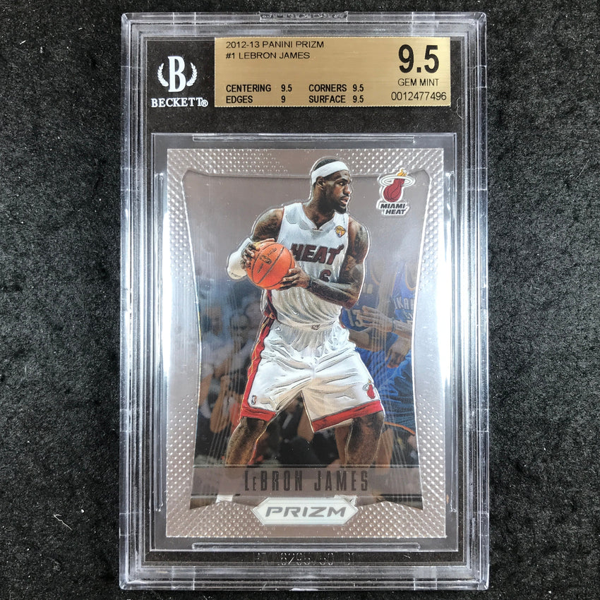 2012 Prizm LEBRON JAMES Base #1 BGS 9.5 (496)