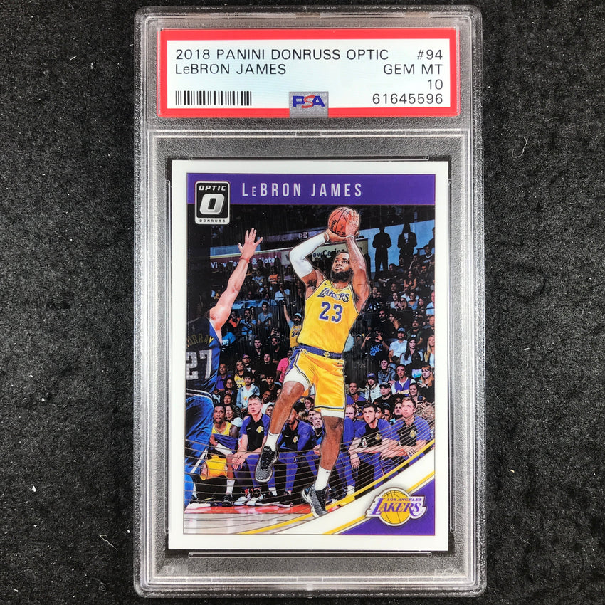 2018 Optic LEBRON JAMES Base #94 PSA 10 (596)